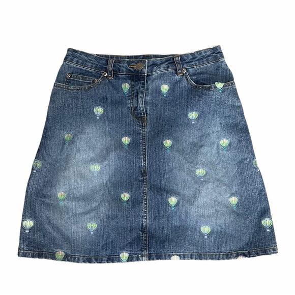 Lilly Pulitzer Dresses & Skirts - Lilly Pulitzer Vintage Denim Embroidered Skirt Size 2